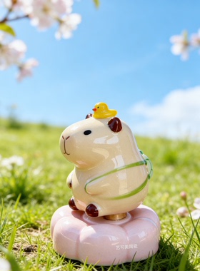 可爱卡皮巴拉马克杯带盖陶瓷女生水杯丑萌搞怪杯子创意情人节礼物