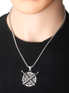 不锈钢战争男女项链钛钢