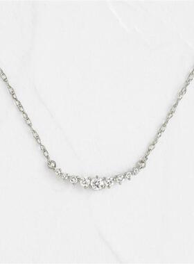 赵露思同款月亮锁骨链项链简约百搭高级感素链叠戴细链子2025新款