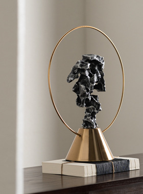 新中式样板间书房书柜展示柜摆件售楼处电视柜茶室博古架装饰品