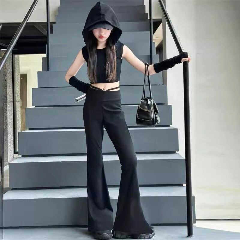 女大童童装潮酷女童废土风连帽上衣显瘦喇叭裤爵士舞演出两件套潮,淘宝优惠券,粉丝福利购,淘宝优惠卷