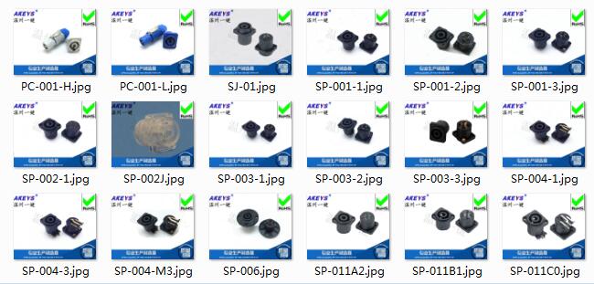 SP-011A2小方座 四芯 插座 连接器 同纽曲克NL4MP 直脚接口 - 图2