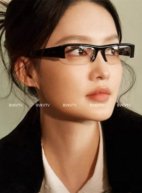 复古半框素颜镜平光镜