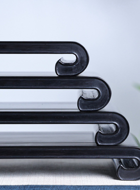 长方书卷底座紫光檀南美酸枝文物古玩玉器花瓶摆件雅致书卷底座