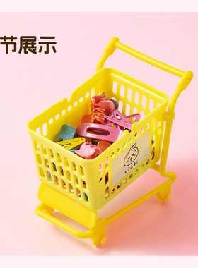 miniso名创优品chiikawa系列小推车收纳桌面收纳盒杂物篮卡通摆件