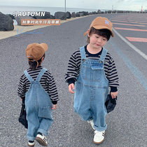 Baby Back With Pants Spring Autumn Style Boy Jeans Fall Children Pants Thin and Childrens Autumn Costume Male Baby Autumn