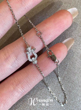 高保色爆闪马蹄扣手链女轻奢气质