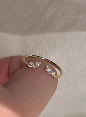 清冷感小闪钻戒指女简约气质百搭