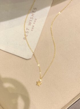 新中式国潮风超闪点钻星星项链女