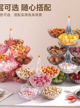 果盘盒瓜果盘网红轻奢家用客厅茶几干果零食瓜子糖礼品摆放塑料盒