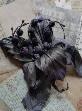 手工布花胸针铃兰烫花