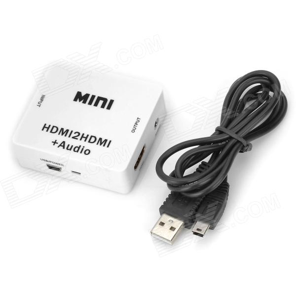 HDMI转HDMI 3.5音频分离器 HDMI to hdmi+audio解除HDCP解码器-图1