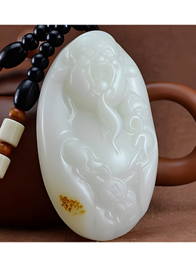 财神爷爷手把件羊脂白色