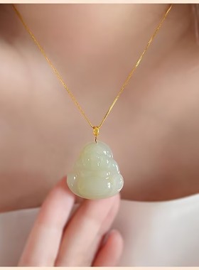 大肚佛精美百搭晴水绿色时尚