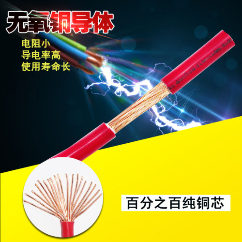 国标铜芯工程电缆线塑铜线ZR-BVR 10 16 25 35平方单芯多股软电线 - 图1