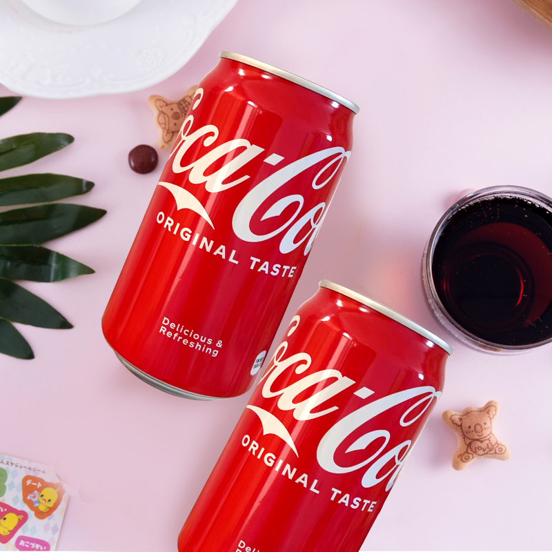 日本进口CocaCola可口可乐收藏版铝罐装可乐碳酸饮料汽水350ml/罐 - 图2