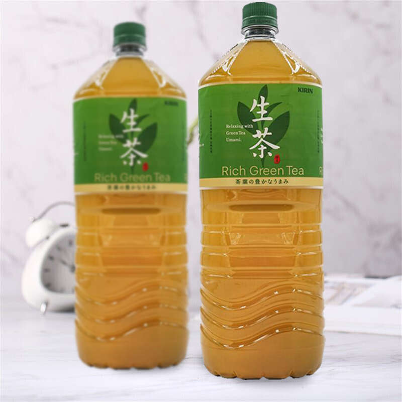 日本进口KIRIN麒麟家庭大瓶装生茶绿茶饮料0卡0脂无糖茶饮料2L*6