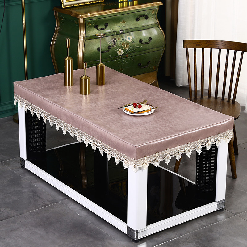 免洗防水皮罩防油长方形电炉茶几皮罩烤火架取暖桌套餐桌麻将机罩,淘宝优惠券,粉丝福利购,淘宝优惠卷