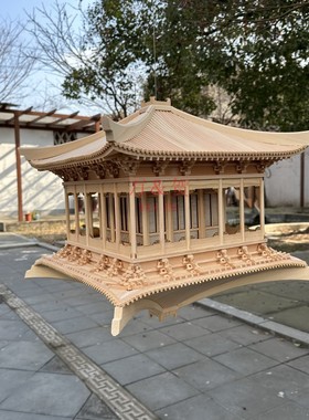 东阳木雕酒店摆件悬挂古建筑