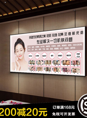 LED灯画美容院皮肤管理装饰画