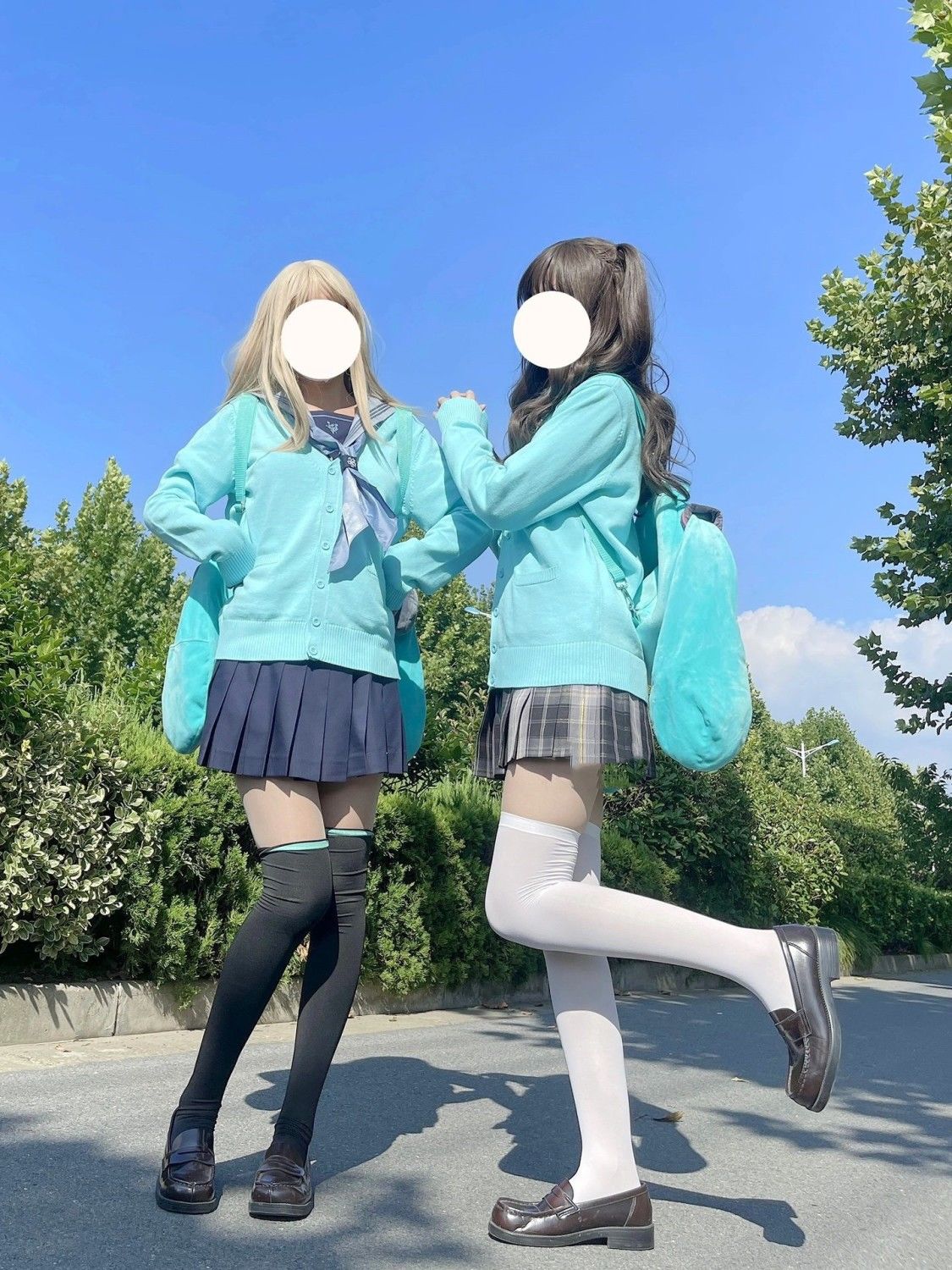 日系原创jk制服针织开衫女学院风纯色校供感V领长袖毛衣外套秋冬 - 图2