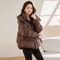 Candy Keen2023 winter new foreign air short bread clothes small sub thickened white duck down down jacket