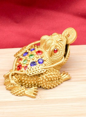 道家三足金蟾摆件招财