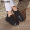 Skechers flash-on shoes slip-on derby business leather shoes