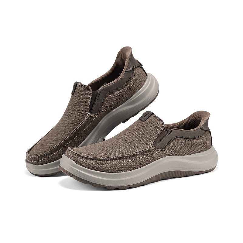 斯凯奇闪穿鞋|春季新款男子帆布休闲鞋一脚蹬轻便舒适健步鞋,淘宝优惠券,粉丝福利购,淘宝优惠卷
