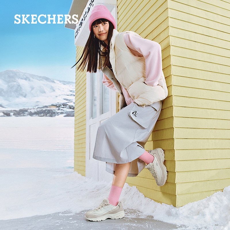 斯凯奇奶茶熊|冬季新款复古加绒潮流百搭老爹鞋厚底运动休闲女鞋,淘宝优惠券,粉丝福利购,淘宝优惠卷