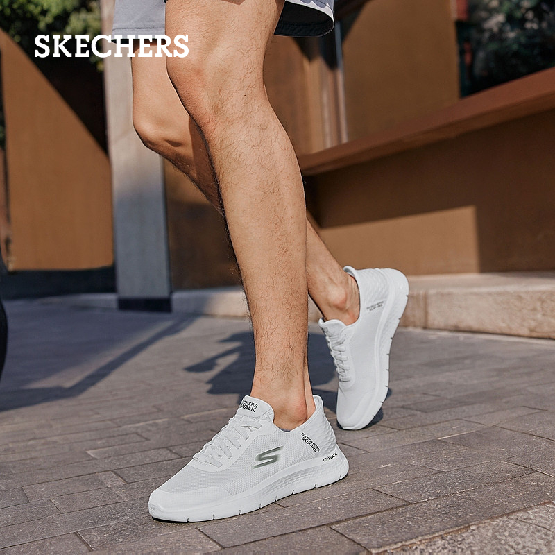 Skechers斯凯奇闪穿鞋Slip ins男士厚底休闲鞋一脚蹬健步鞋运动鞋 - 图1