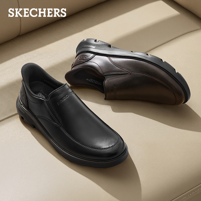 斯凯奇闪穿鞋|2025秋冬新款男子舒适商务休闲鞋百搭皮鞋通勤鞋 - 图1