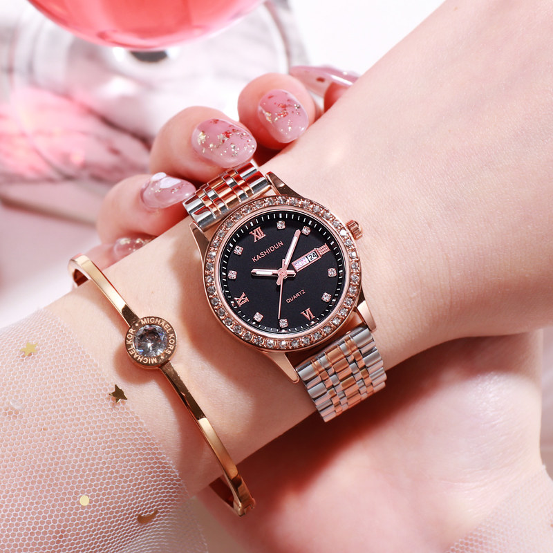 卡诗顿正品防水女士夜光轻奢款手表 卡诗顿敬恒国产腕表