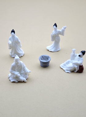 创意古风树脂小人解压桌面摆件