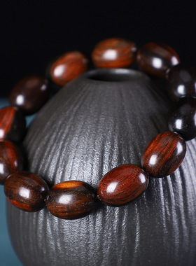 小叶紫檀黄花梨枣珠木质手串紫油梨红酸枝紫光檀异形手链佛珠文玩