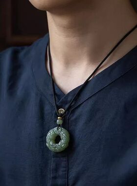 精美貔貅吊坠防玉石双面雕刻本命年男女转运挂件皮丘高档复古坠子