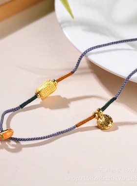 小清新手工编织吊坠绳招财福禄