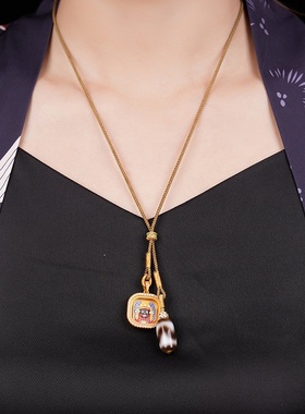 藏式手工编织扎基拉姆唐卡项链