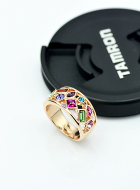 日韩宽版食指夸张潮奥地利水晶