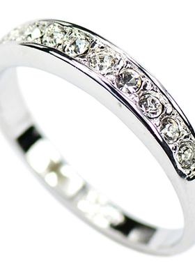 单排钻百搭日韩风夸张锆石尾戒