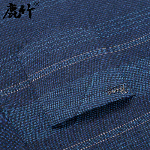 爸爸秋装长袖t恤真口袋2026新款中年男士打底衫中老年人薄款上衣 - 图1