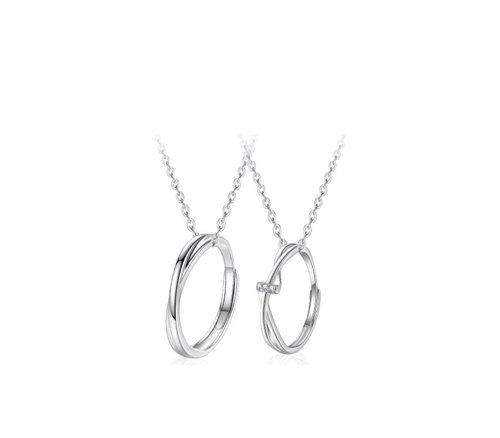 GLOIRE古名交织爱恋情侣戒指s925纯银莫比乌斯钻石对戒可调节指环 - 图3