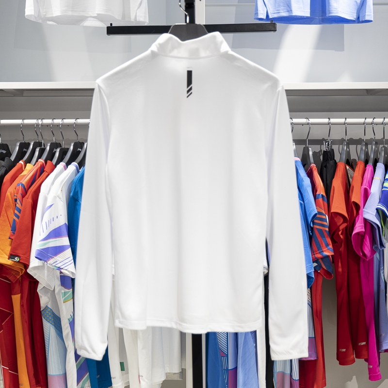 李宁2024夏季新款团购系列男子舒适透气半拉链运动长袖T恤YTLU021 - 图2