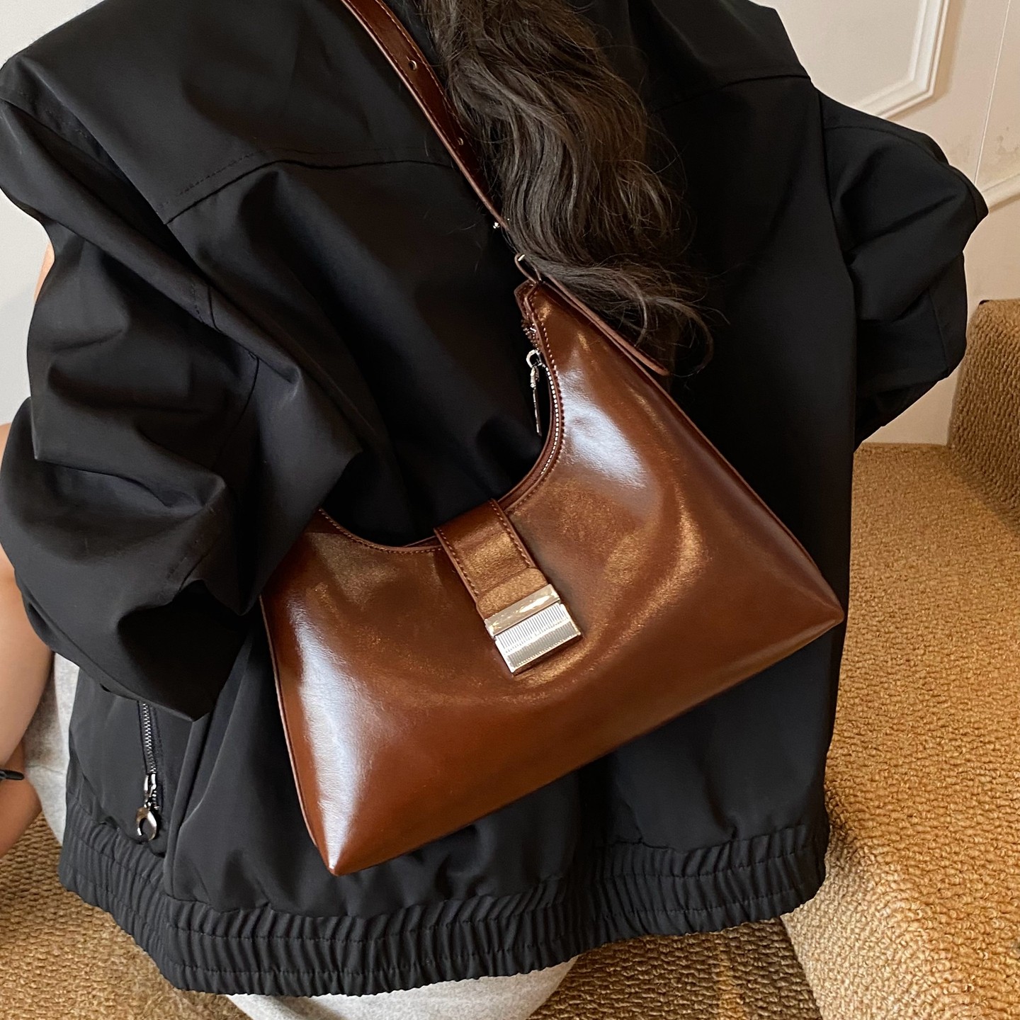 高级质感小众红色女士包包2026新款通勤单肩斜挎腋下包结婚新娘包,淘宝优惠券,粉丝福利购,淘宝优惠卷