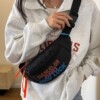 Casual canvas crossbody chest bag commuter shoulder waist bag