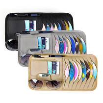 Car Cd Bag Genuine Leather Visor Sleeve Vehicular CD Clip Multifunction Car Disc disc CD-ROM Cashier Bag Card Holder