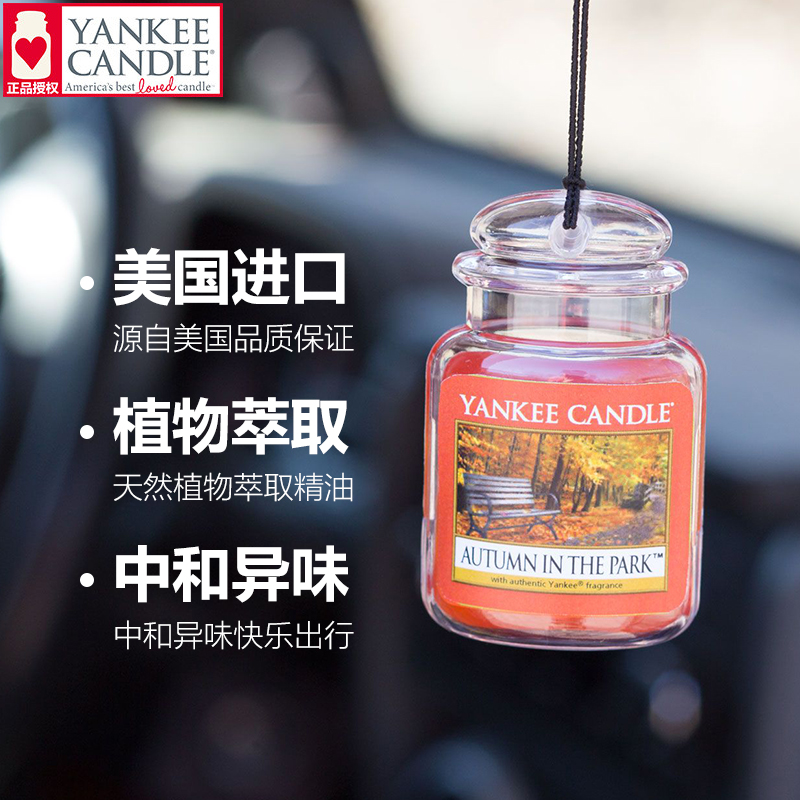 yankee candle扬基车载香薰车用香薰挂饰汽车香氛男士古龙香水 - 图0