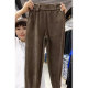 Women's Loose High Waist Chenille Casual Pants in Autumn and Winter