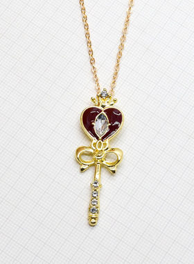 合金女魔法棒权杖吊坠项链