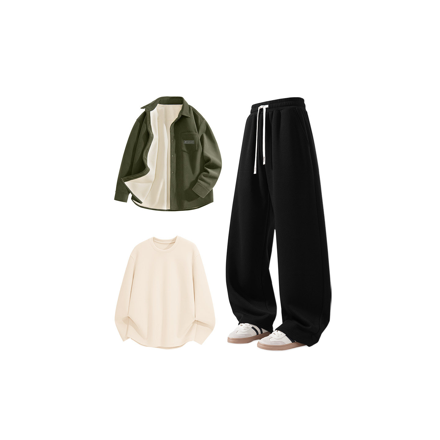 真维斯衬衫男款秋冬款外套男加绒男士直筒裤气质一整套ootd穿搭Q,淘宝优惠券,粉丝福利购,淘宝优惠卷